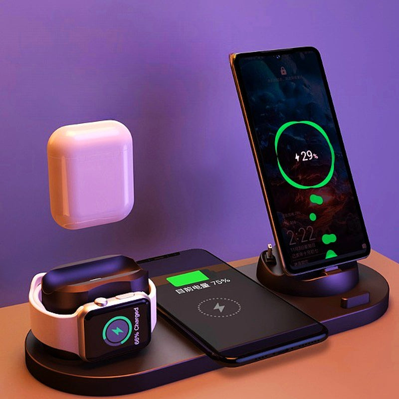  6 in 1 Fast Wireless Charging Dock Station