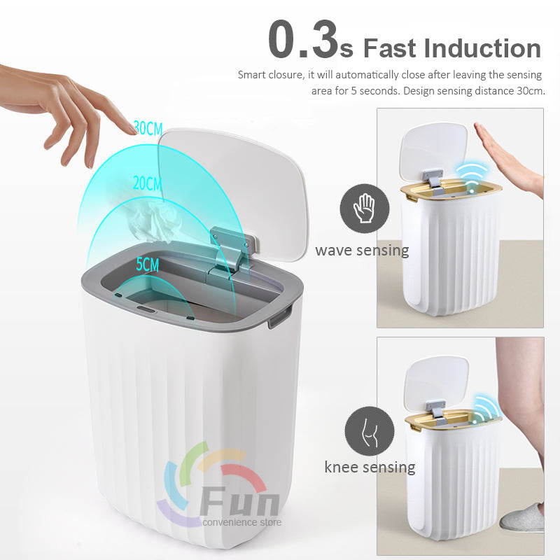 Smart Trash Can with Lid 