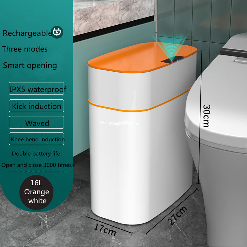Smart Trash Can with Lid 
