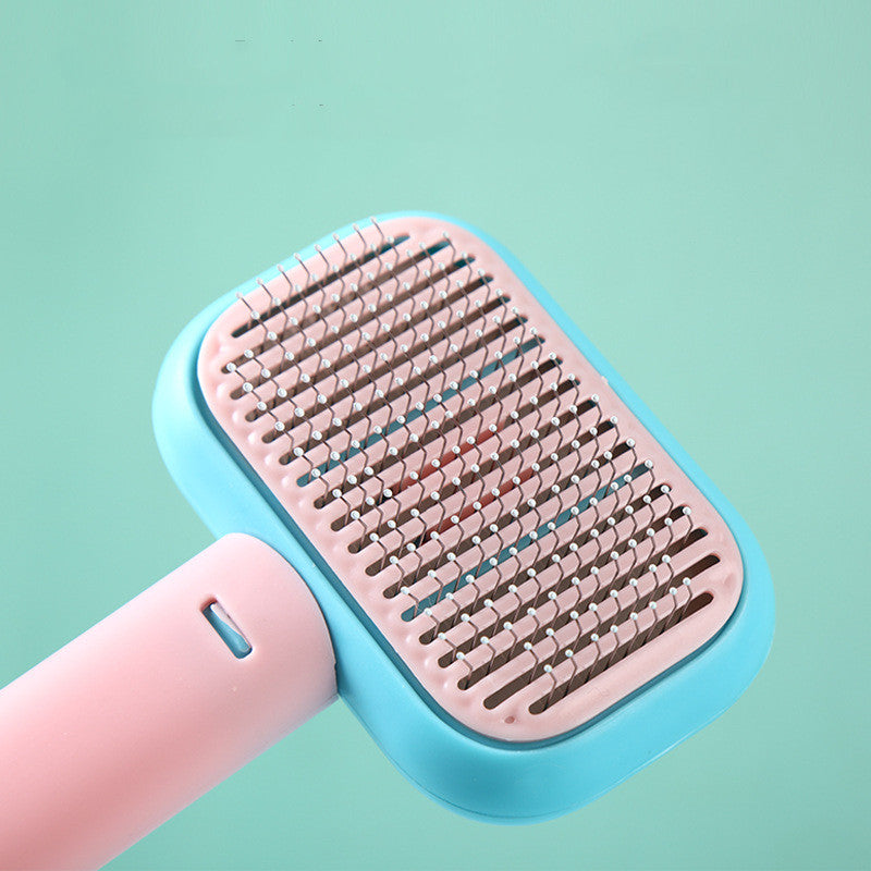 Pet Hair Brush Massage Comb Open-Knot Brush Grooming Cleaning Tool Stainless Steel Comb