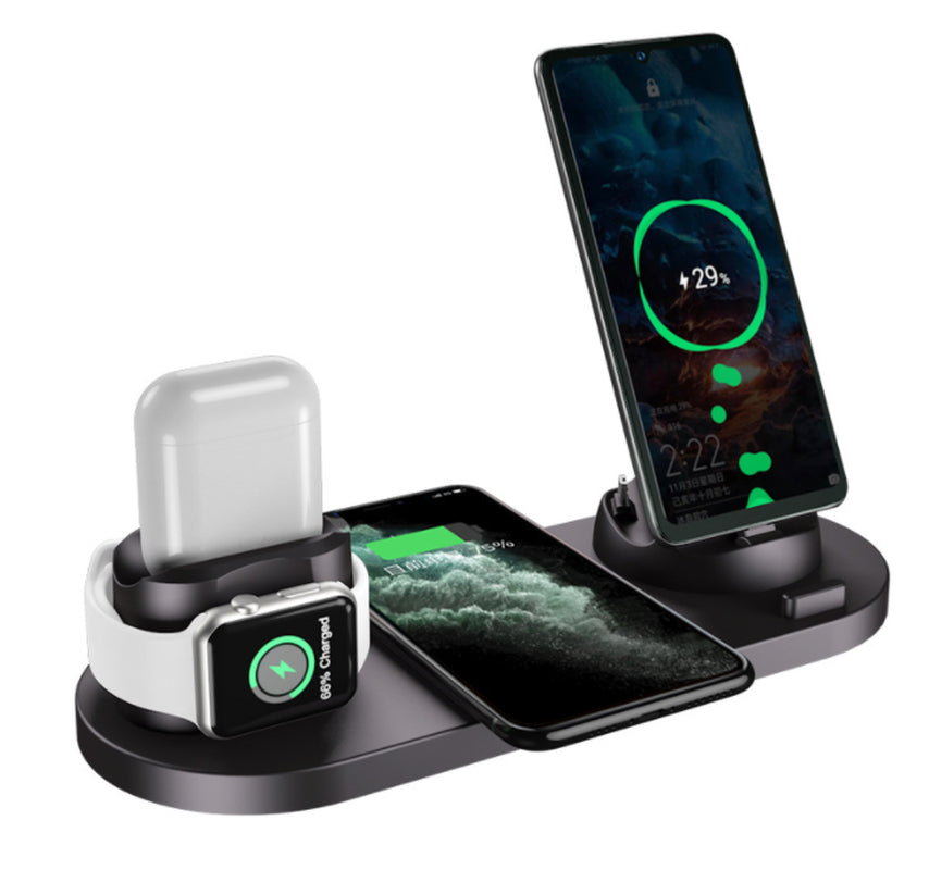  6 in 1 Fast Wireless Charging Dock Station