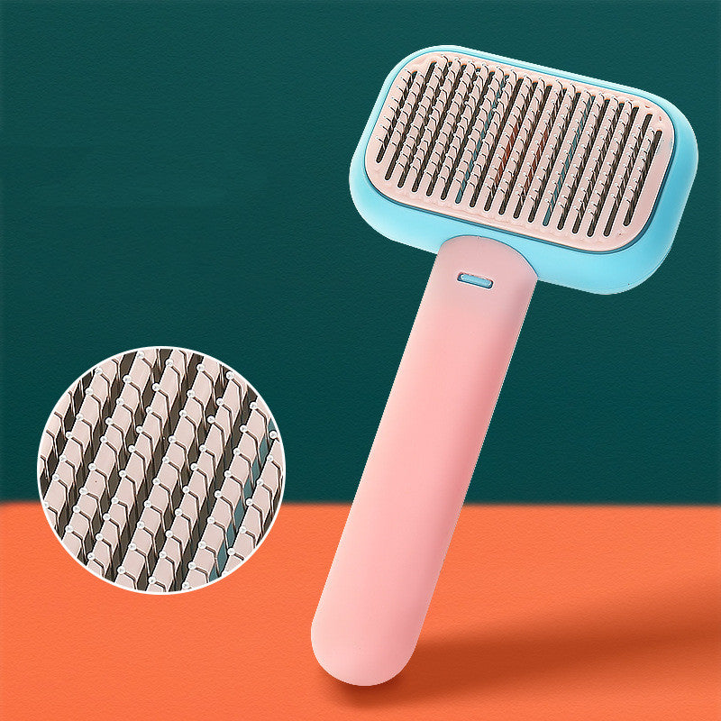 Pet Hair Brush Massage Comb Open-Knot Brush Grooming Cleaning Tool Stainless Steel Comb