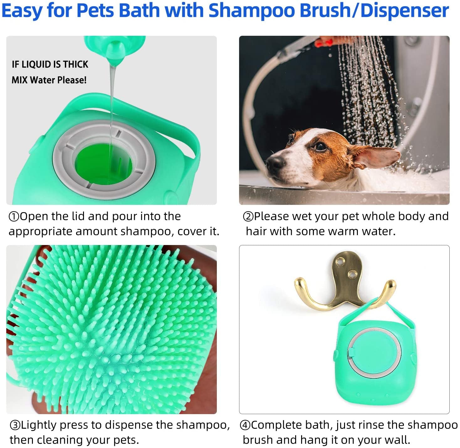 Pet Shampoo Massager Scrubber 