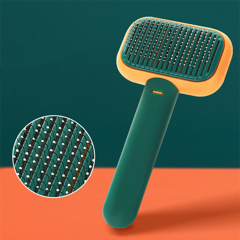 Pet Hair Brush Massage Comb Open-Knot Brush Grooming Cleaning Tool Stainless Steel Comb