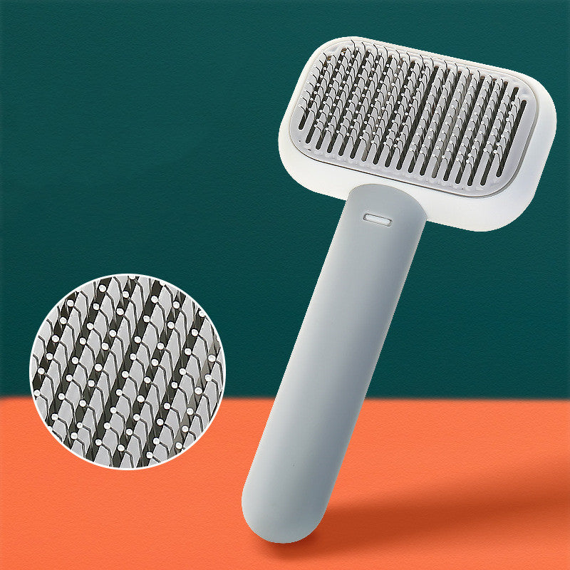Pet Hair Brush Massage Comb Open-Knot Brush Grooming Cleaning Tool Stainless Steel Comb